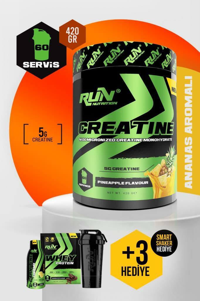 Creatine Ananas Aromalı - 420g - 60 Servis - Hediyeli