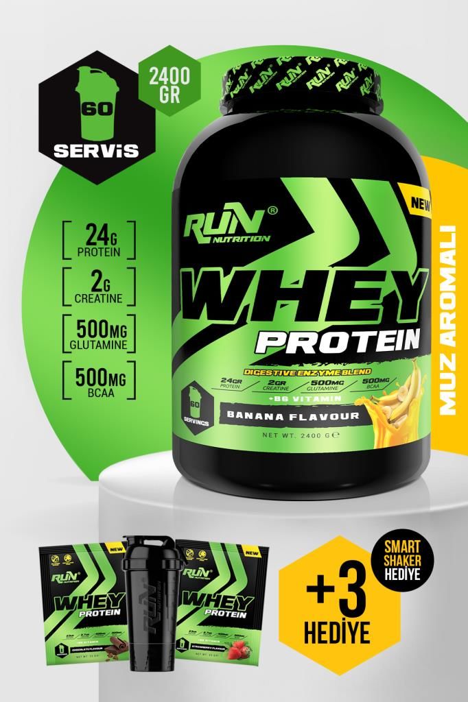 Whey Protein - 2.4 Kg - MUZ Aromalı - 60 Servis - Hediyeli