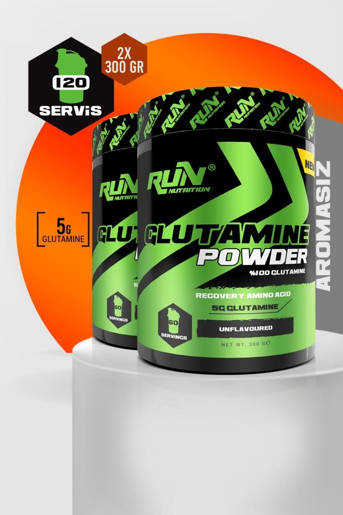 Glutamine x 2 ADET - 600g - 120 Servis - Aromasız