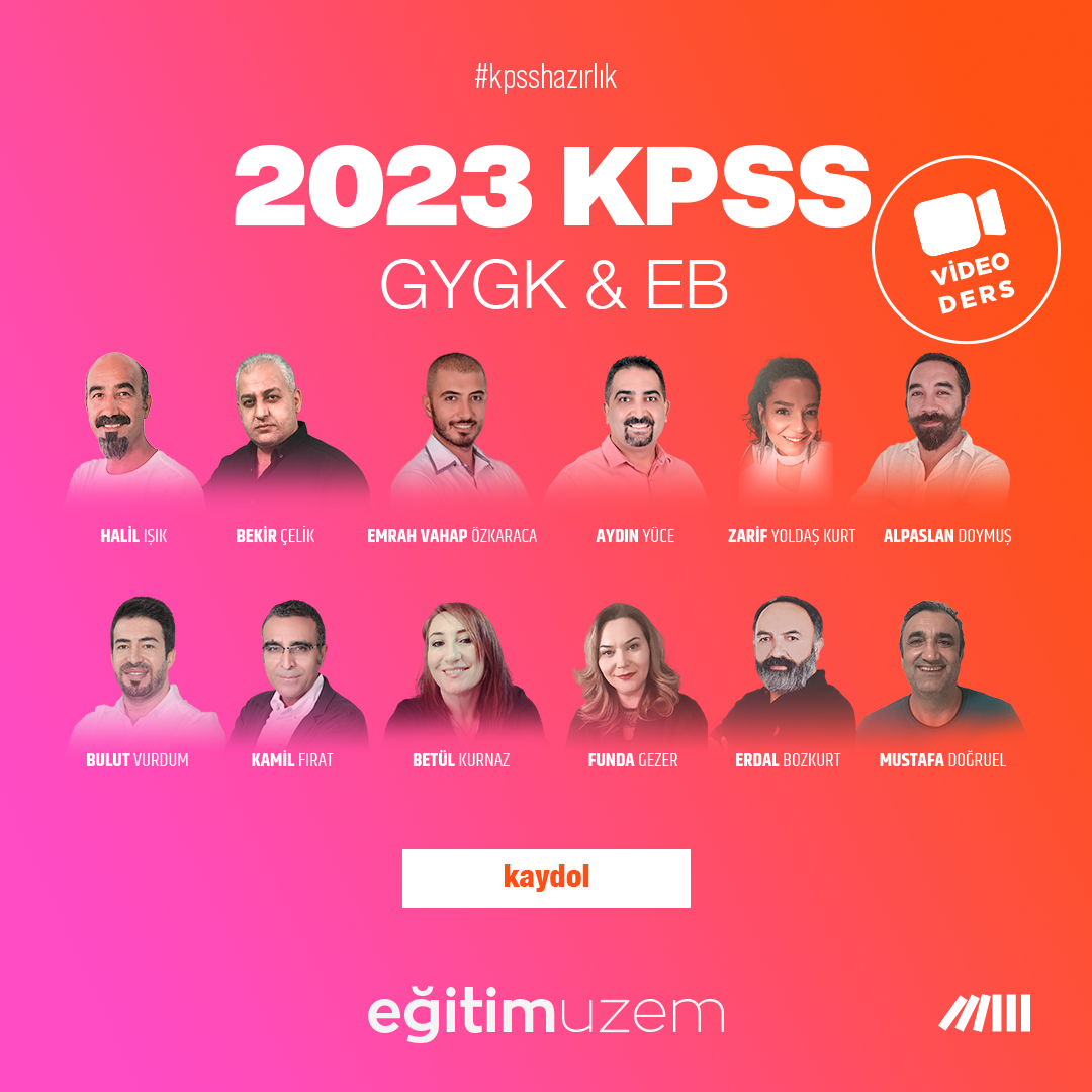 2023 KPSS GYGK + EB Video Ders