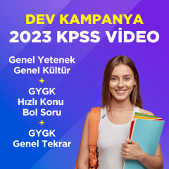 2023 KPSS GKGY Video Ders + GKGY Hızlı Konu Bol Soru + GKGY Genel Tekrar