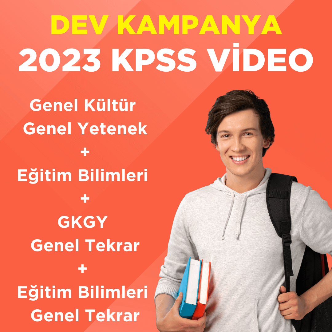 2023 KPSS GKGY Video Ders + Eğitim Bilimleri Video Ders + GKGY Genel Tekrar + EB Genel Tekrar