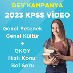 2023 KPSS GKGY Video Ders + GKGY Hızlı Konu Bol Soru
