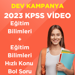 2023 KPSS Eğitim Bilimleri Video Ders + EB Hızlı Konu Bol Soru