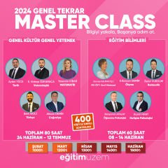 2024 KPSS Genel Tekrar Master Class Genel Kültür- Genel Yetenek ve  Eğitim Bilimleri