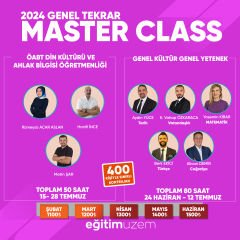 2024 KPSS Genel Tekrar Master Class ÖABT Din Kültürü ve Ahlak Bilgisi Öğretmenliği + Genel Yetenek-Genel Kültür