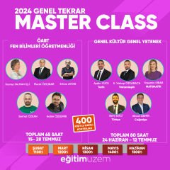 2024 KPSS Genel Tekrar Master Class ÖABT Fen Bilimleri Öğretmenliği+ Genel Yetenek-Genel Kültür