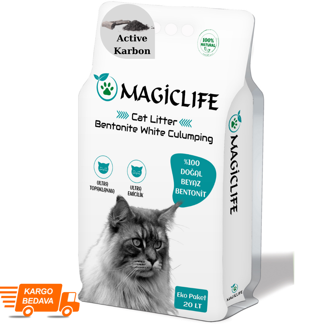 Magiclife 20 Lt Ince Tane Aktif Karbon Kedi Kumu