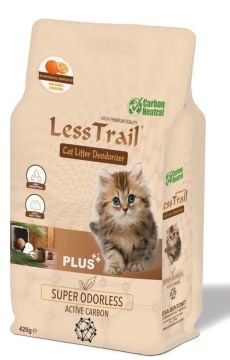 LESS TRAİL KEDİ KUMU KOKU GİDERİCİ ACTİVE KARBON 420Gr +PORTAKAL KOKULU