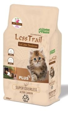 LESS TRAİL KEDİ KUMU KOKU GİDERİCİ ACTİVE KARBON 420Gr +GÜL KOKULU