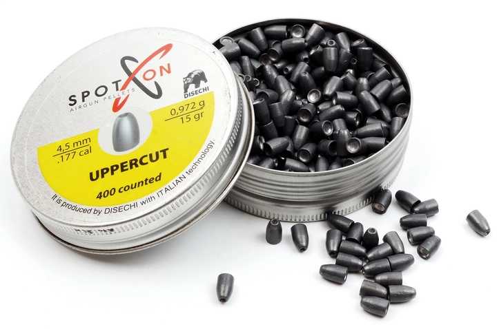 Spoton Uppercut 4,5 mm Havalı Tüfek Saçması (15 Grain - 400 Adet)