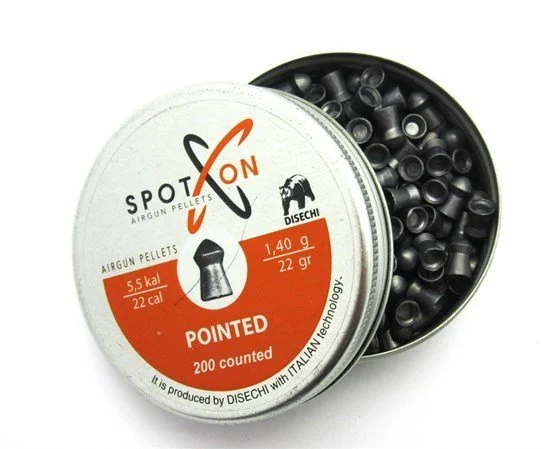 Spoton Pointed 5,5 mm Havalı Tüfek Saçması (22 Grain - 200 Adet)