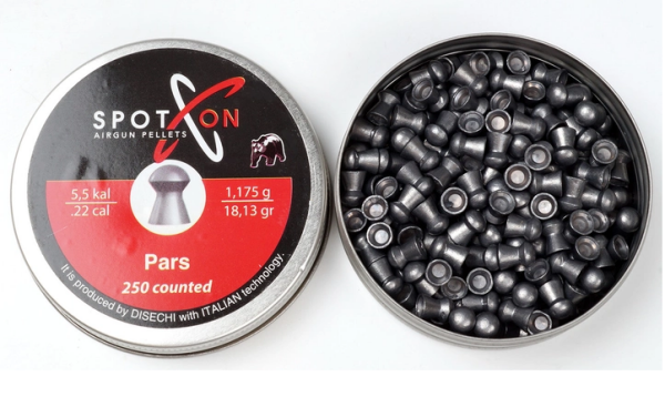 Spoton Pars 5,5 mm Havalı Tüfek Saçması (18,13 Grain - 250 Adet)