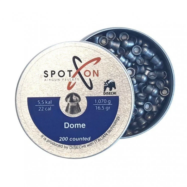 Spoton Dome 5,5 mm Havalı Tüfek Saçması (16,51 Grain - 200 Adet)