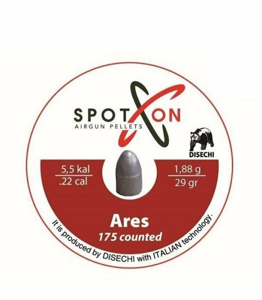 Spoton Ares 5,5 mm Havalı Tüfek Saçması (29 Grain - 175 Adet)