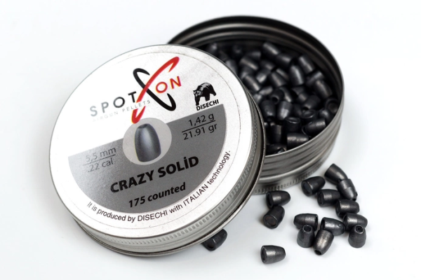 Spoton Crazy Solid 5,5 mm Havalı Tüfek Saçması (21,91 Grain - 175 Adet)