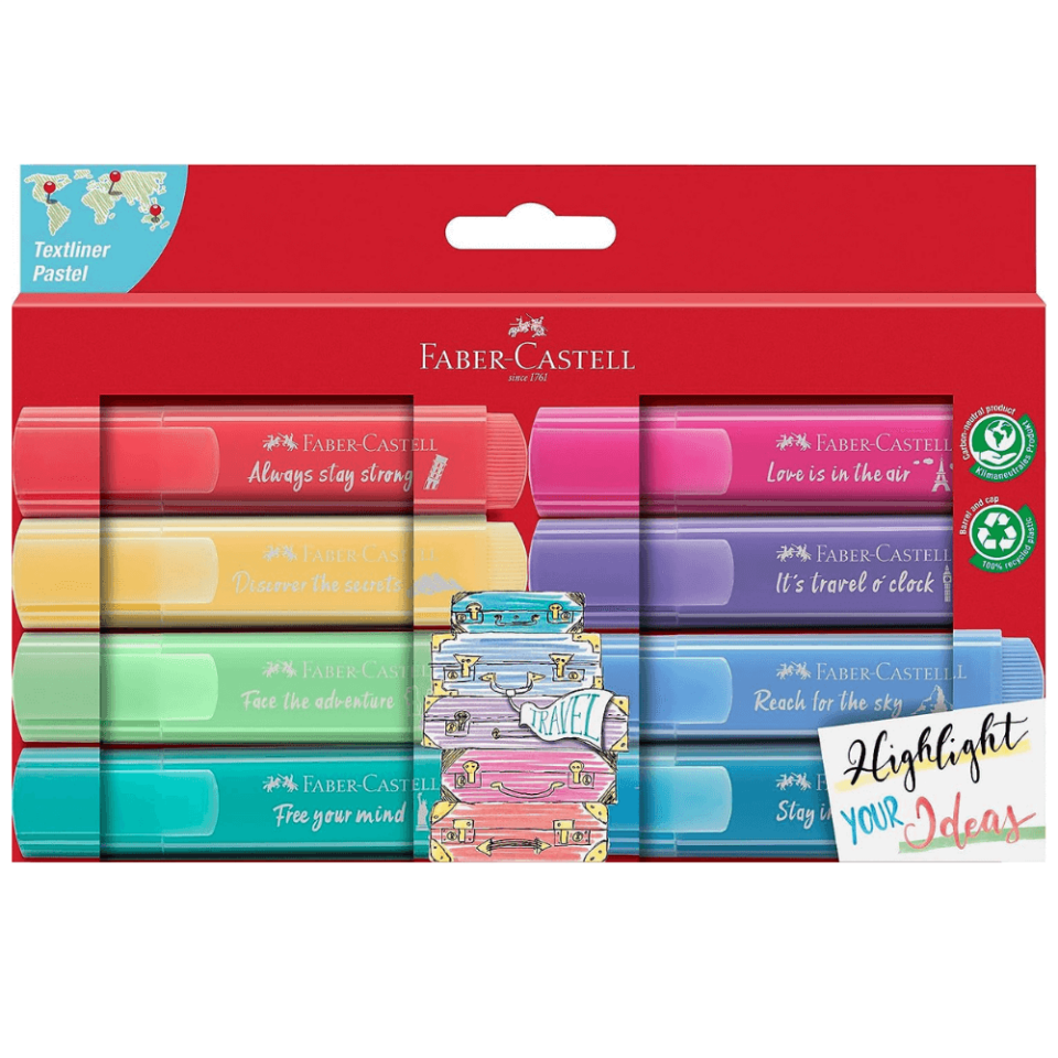 Faber Castell 46 Pastel Renkler 8'li Fosforlu Kalem Set