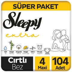 Sleepy Extra Avantajlı Bebek Bezi 4 Numara Maxi 104 Lü