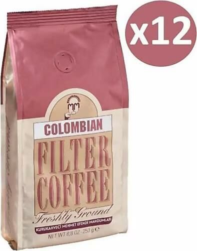 Mehmet Efendi Colombian Filter Coffee 250 Gr X 12'li
