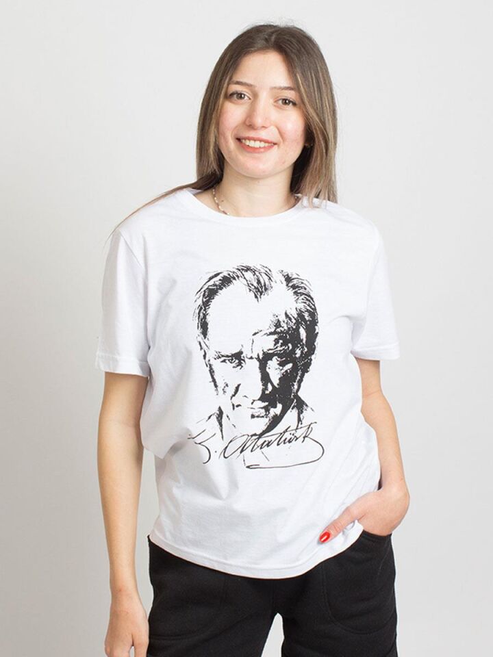 Mustafa Kemal Atatürk Portre Unisex Tişört 8512