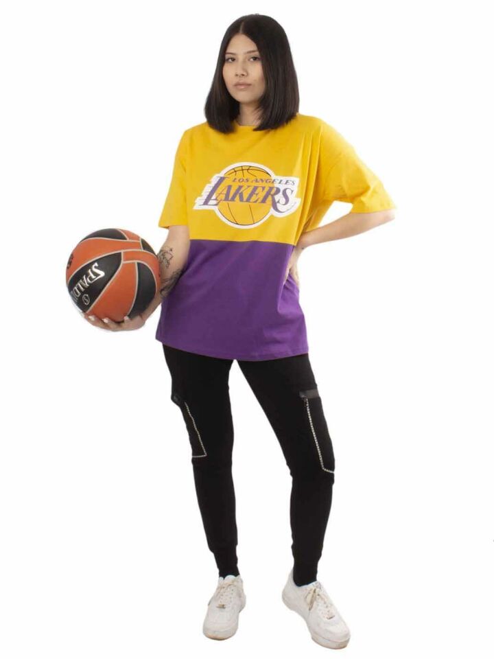 Los Angeles Lakers NBA Basketbol Oversize Tişört