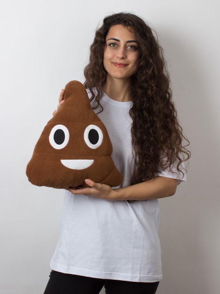 Gülen Poo Emoji Sevimli Yumuşak Peluş Yastık
