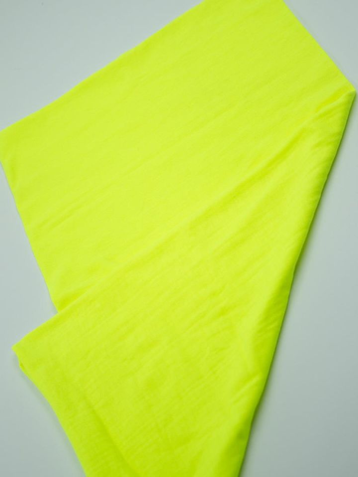 Neon Sarı Mikrofiber Kapalı Bandana 8816