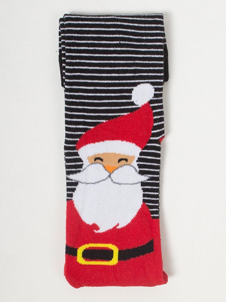 Penye Noel Baba Desenli Çorap NT72