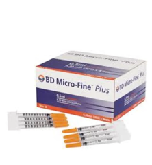 BdMicro-fine Plus Enjektör Insülin 0.5 VE 1ML 100 Adet  1 KUTU