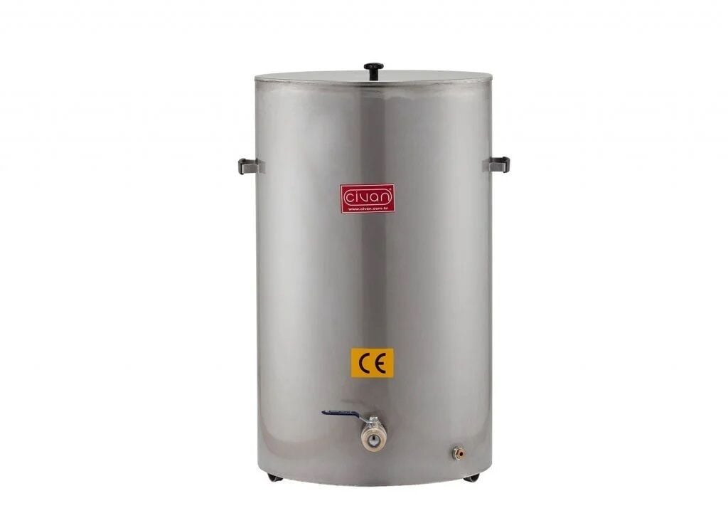 6 Tenekelik (150Kg - 110Lt) Eritme / Dinlendirme Kazanı (304) Çift Cidarlı