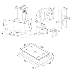 Franke Ankastre Cam Set (FPJ 915 BK SS Davlumbaz - FHNS 905 BK Ocak - FSL 86 BK Fırın)