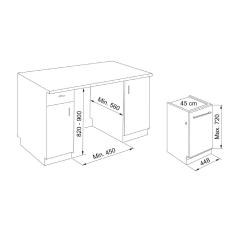 Franke FDW 4510 E8P E 8 Programlı Ankastre Bulaşık Makinesi