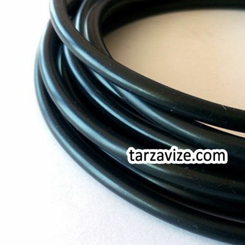 2x0,50 mm Dekoratif Askı Abajur İçin Yuvarlak Siyah TTR Kablo, 1 Metre