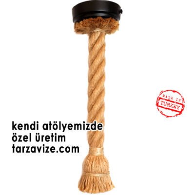 Tarzavize Duylu ve Rozanslı 2cm Dekoratif Halat Sarkıt Avize 20-25-30cm