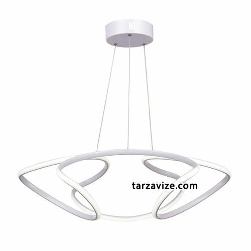 Tarz Avize Oval Sarkıt Led Avize 3 Renk Işık 120 Watt TRZ-055