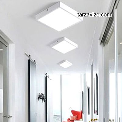 Marketcik 12 Watt Sıva Üstü Kare Led Panel Armatür Günışığı