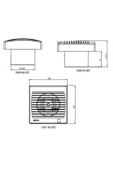 Aircol 120 MP Mekanik Panjurlu Dekoratif Tuvalet Banyo Havalandırma Fanı 160m3