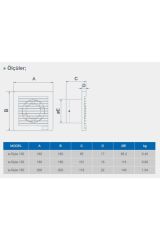 Elicent E-Style 120 Dekoratif Ultra İnce Aksiyal Fan (Plastik Klapeli) 165m3