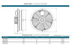 Güçtay Gt30 Trifaze Sanayi Tipi Aspiratör 30cm 1700m3