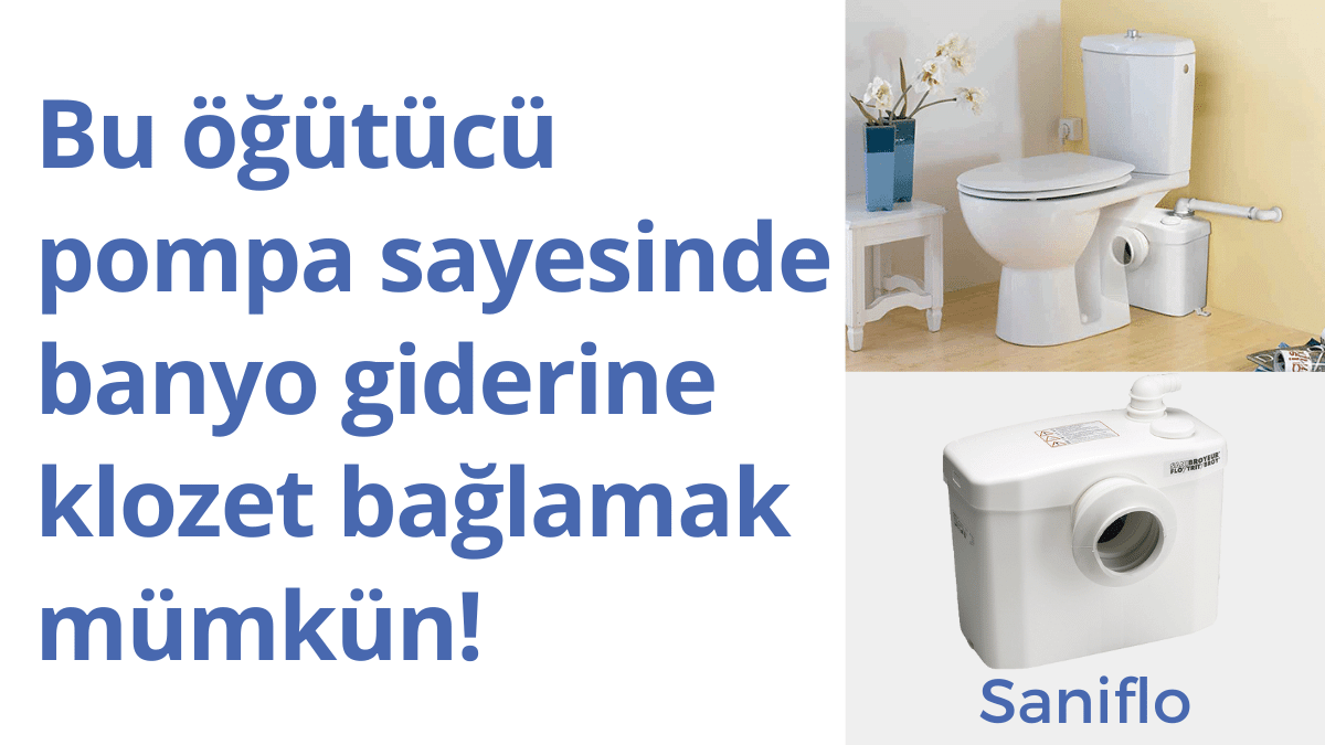 Bu içeriğimizde tuvalet gideri olmayan, sadece banyo veya duş bulunan mekanlara nasıl tuvalet kurulabileceğini anlatacağız. 