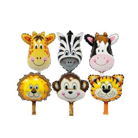 Safari Doğum Günü Parti Seti Balon Zinciri İyi Ki Doğdun Flama Seti Hayvan Kafa Balonlar