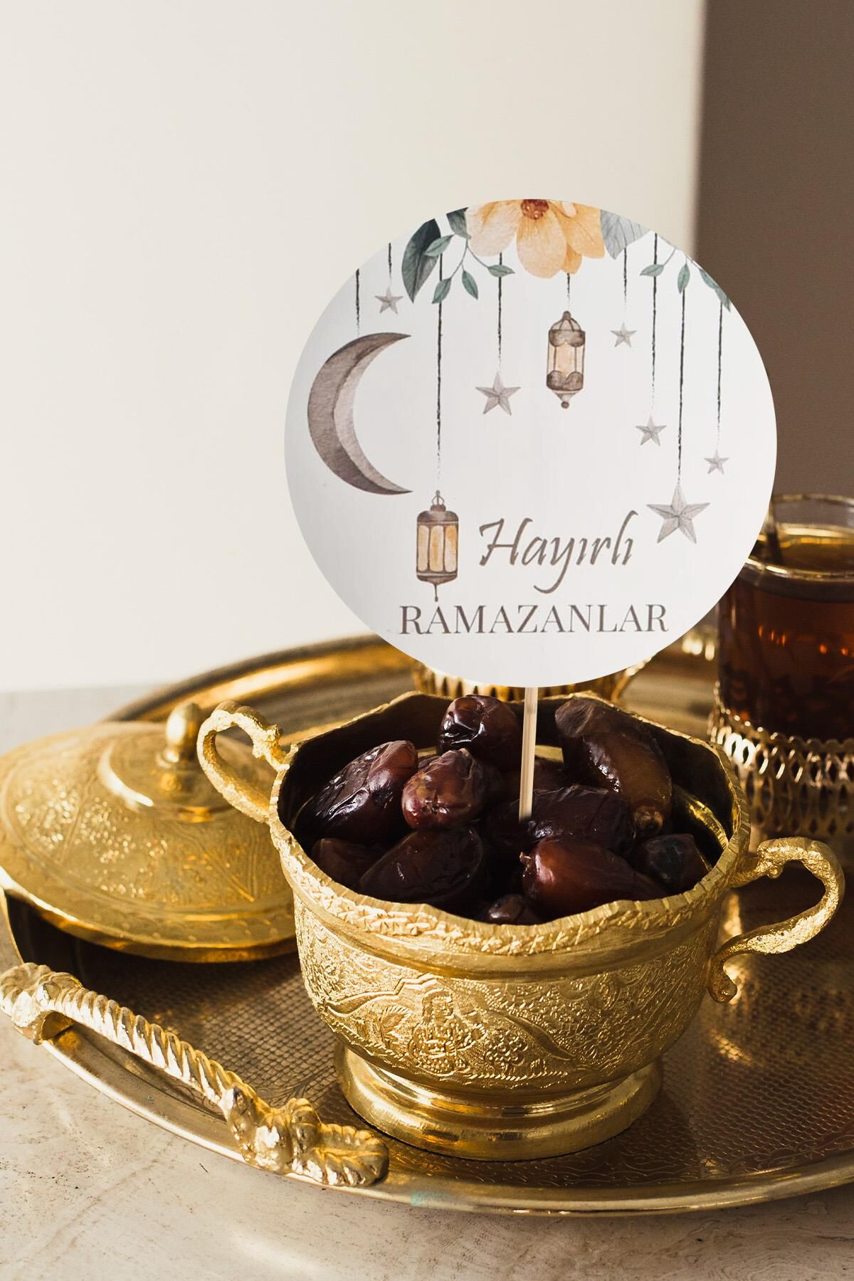 Ramazan Sofrası Kürdan Süsleri Hayırlı Ramazanlar Lüks Büyük Boy 10lu Paket