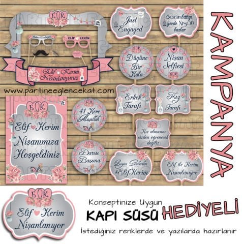 Soft Gümüş-Pembe Konsept 3lü Kampanyalı Paket