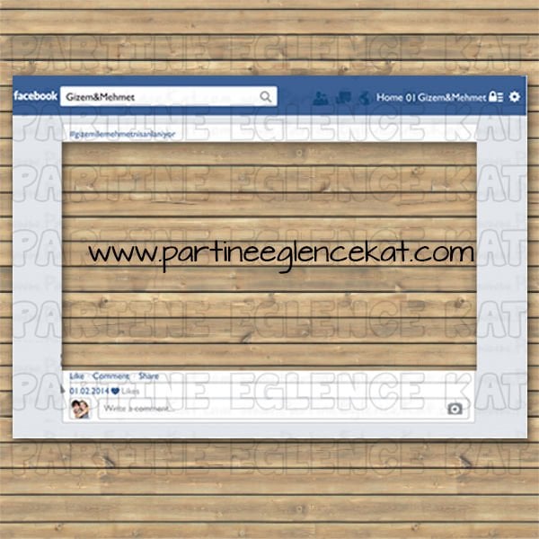 Facebook Tasarım Hatıra Fotoğraf Çerçevesi