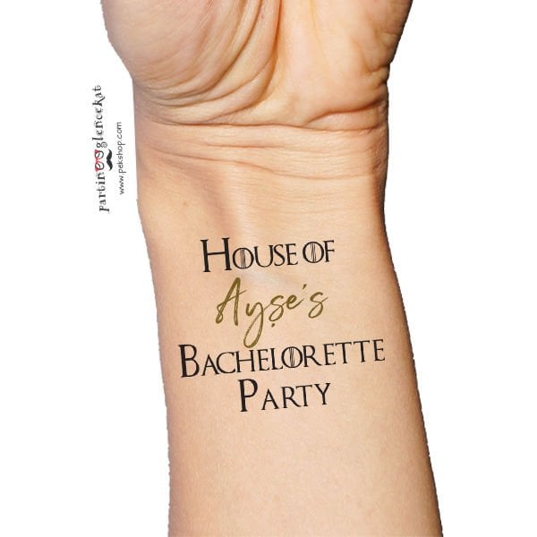 Bachelorette Party Game of Thrones İsme Özel Dövme
