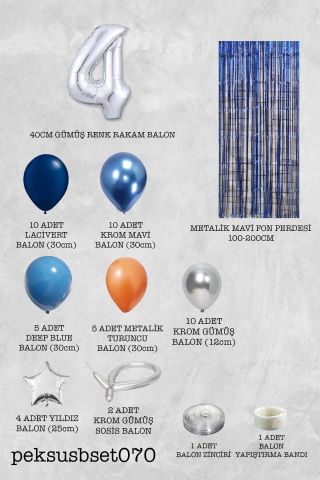 Uzay Konsept Doğum Günü Yaş Balonlu Fon Perdeli Balon Zinciri Seti Uzay Gezegen Balon Zinciri
