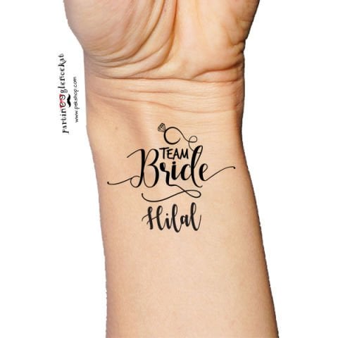 Bride Team İsme Özel Dövme