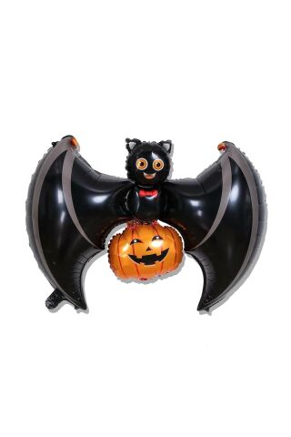 Cadılar Bayramı Balonu Yarasa Balkabağı Halloween Balonu