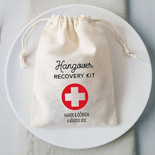 Kişiye Özel Baskılı Hangover Kit Kesesi Bez Kese