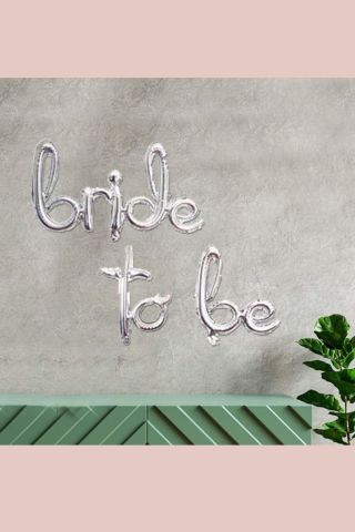 Bride To Be Balon , El Yazısı İmza Gümüş Renk Bekarlığa Veda Balonu